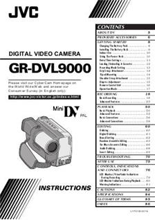 JVC GR DVL 9000 manual. Camera Instructions.